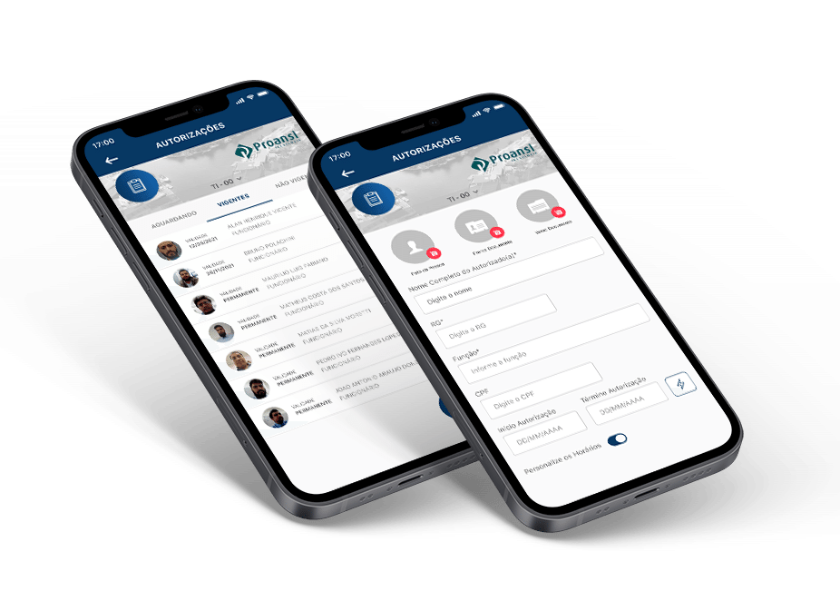 Mockup Autorizações